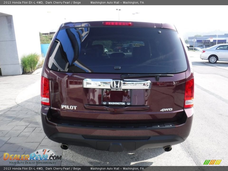 2013 Honda Pilot EX-L 4WD Dark Cherry Pearl / Beige Photo #9