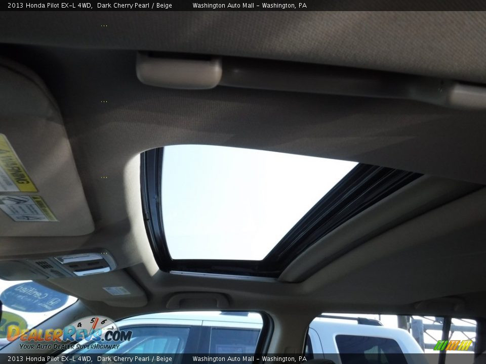 2013 Honda Pilot EX-L 4WD Dark Cherry Pearl / Beige Photo #12