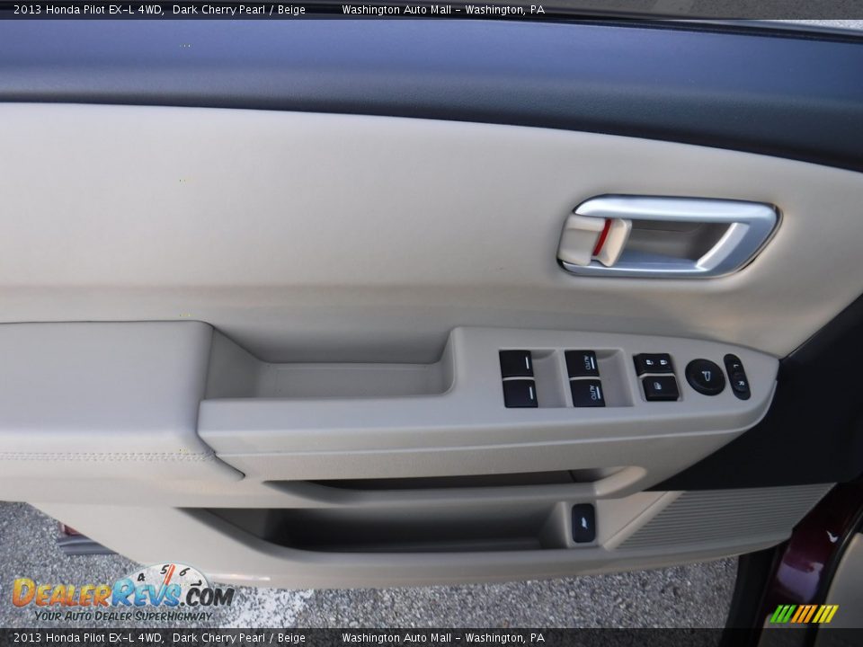 2013 Honda Pilot EX-L 4WD Dark Cherry Pearl / Beige Photo #13