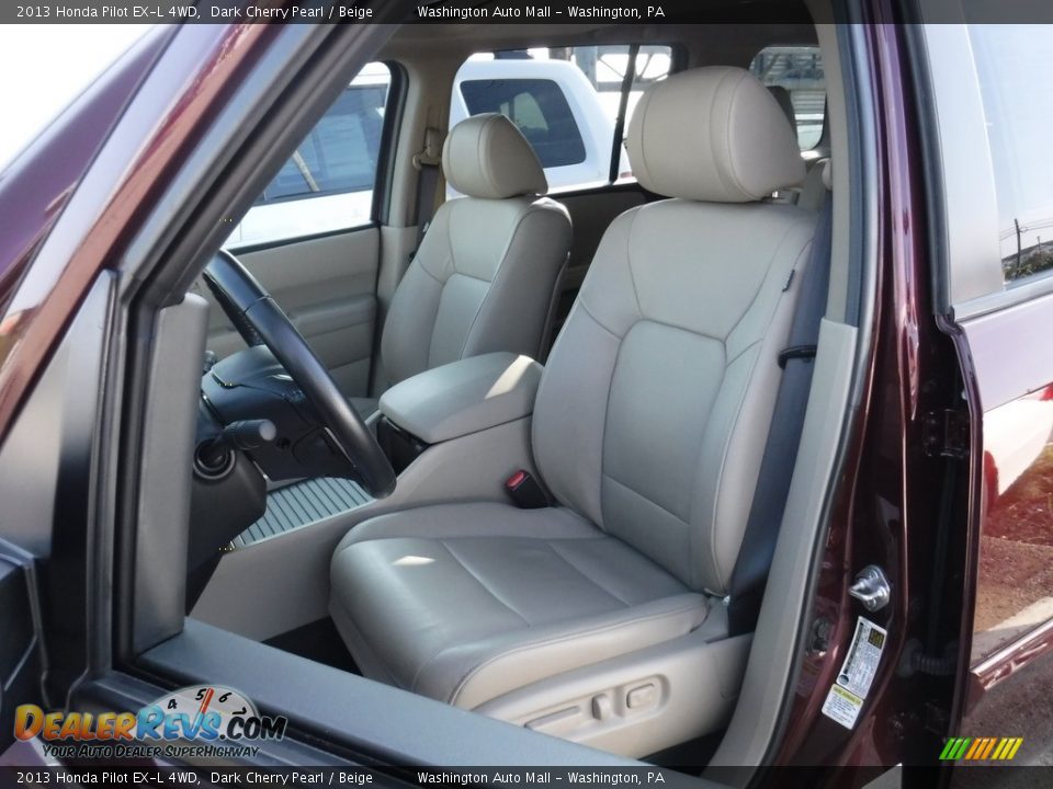2013 Honda Pilot EX-L 4WD Dark Cherry Pearl / Beige Photo #15
