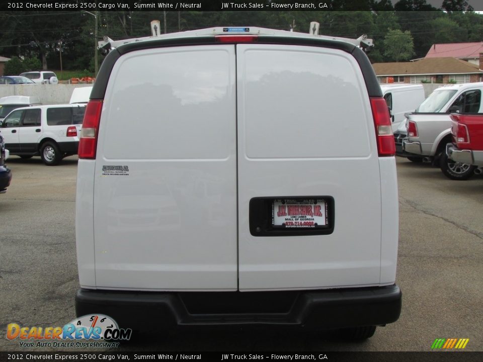 2012 Chevrolet Express 2500 Cargo Van Summit White / Neutral Photo #8
