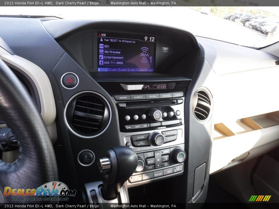 2013 Honda Pilot EX-L 4WD Dark Cherry Pearl / Beige Photo #17