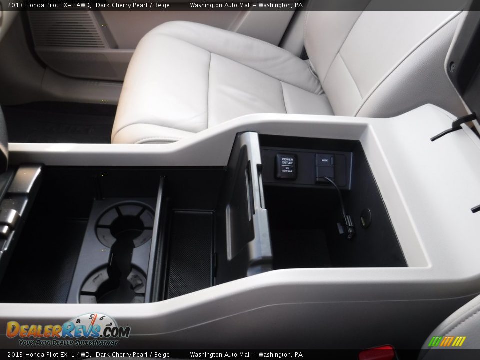 2013 Honda Pilot EX-L 4WD Dark Cherry Pearl / Beige Photo #21