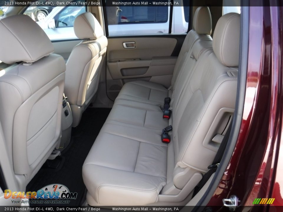 2013 Honda Pilot EX-L 4WD Dark Cherry Pearl / Beige Photo #23