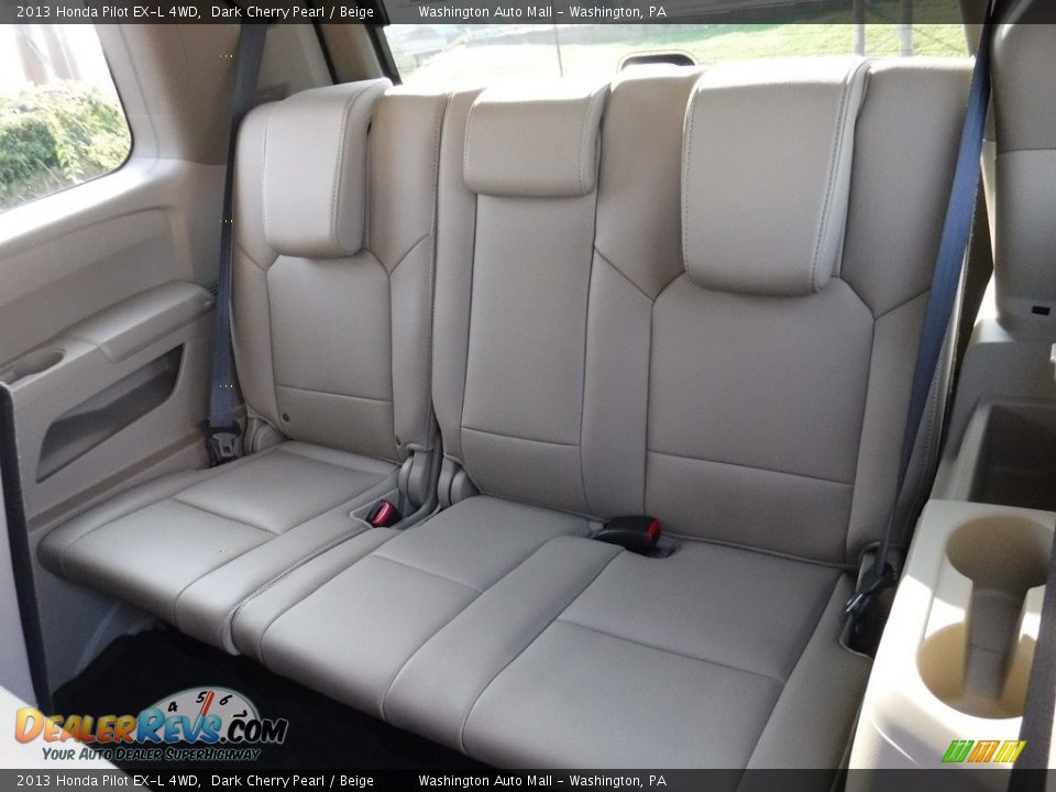 2013 Honda Pilot EX-L 4WD Dark Cherry Pearl / Beige Photo #24