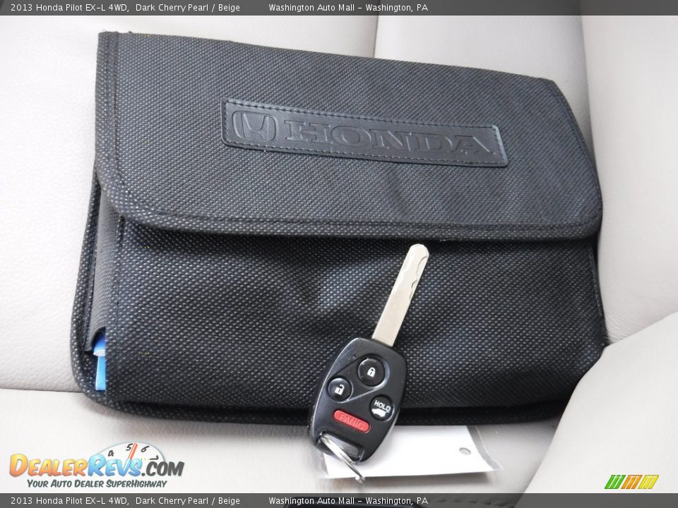 2013 Honda Pilot EX-L 4WD Dark Cherry Pearl / Beige Photo #28