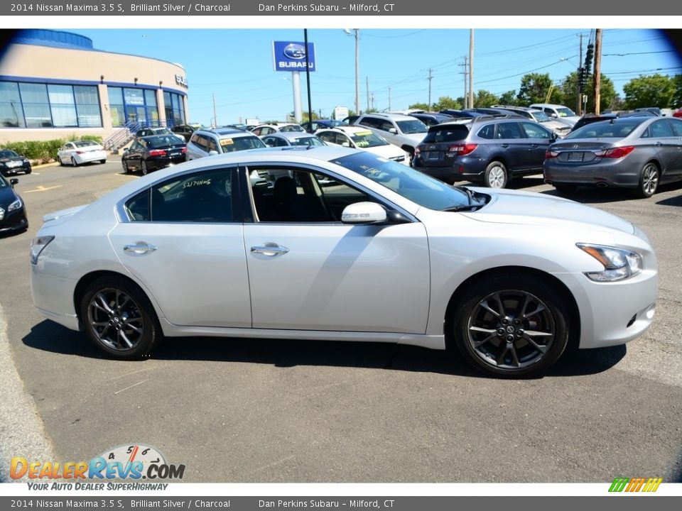 2014 Nissan Maxima 3.5 S Brilliant Silver / Charcoal Photo #4