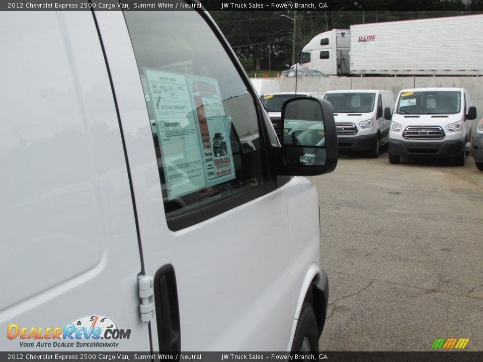 2012 Chevrolet Express 2500 Cargo Van Summit White / Neutral Photo #25