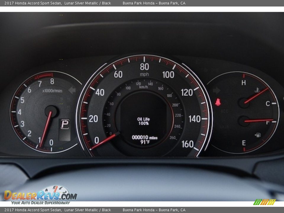 2017 Honda Accord Sport Sedan Lunar Silver Metallic / Black Photo #15