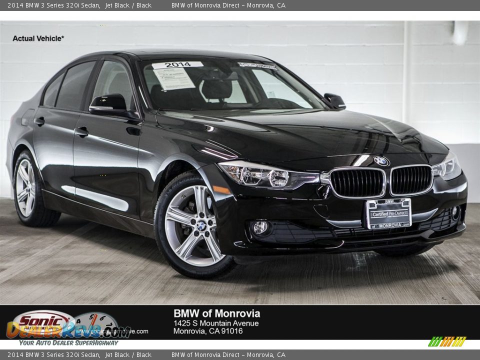 2014 BMW 3 Series 320i Sedan Jet Black / Black Photo #1
