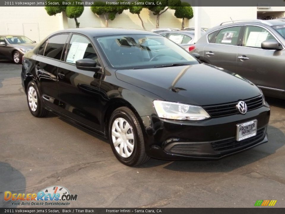2011 Volkswagen Jetta S Sedan Black / Titan Black Photo #2