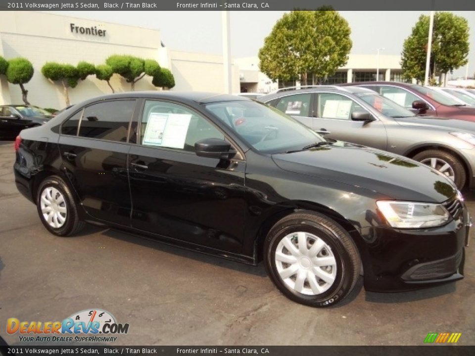 2011 Volkswagen Jetta S Sedan Black / Titan Black Photo #3
