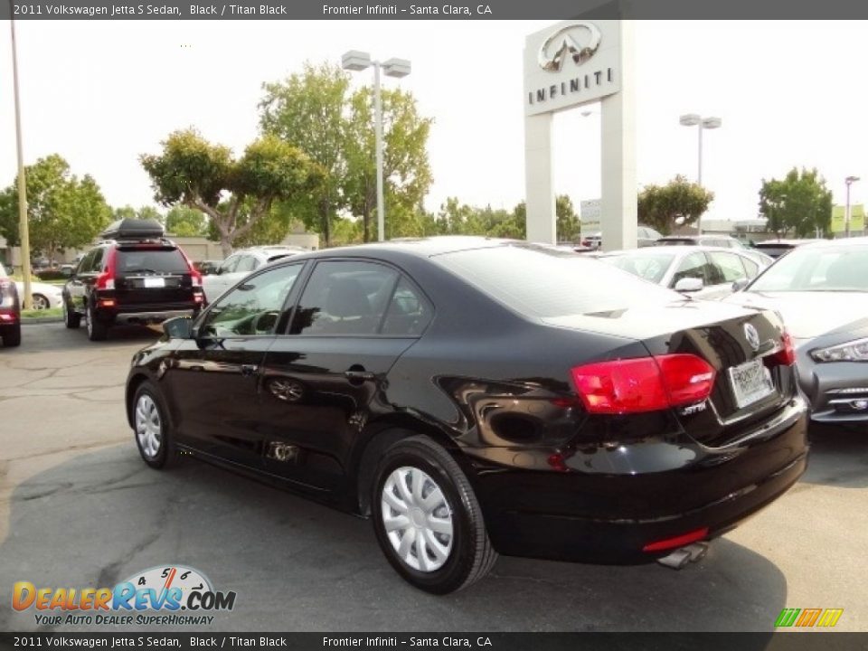 2011 Volkswagen Jetta S Sedan Black / Titan Black Photo #7
