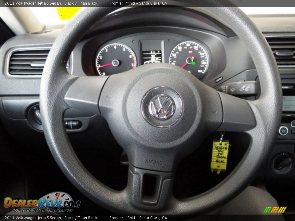 2011 Volkswagen Jetta S Sedan Black / Titan Black Photo #10