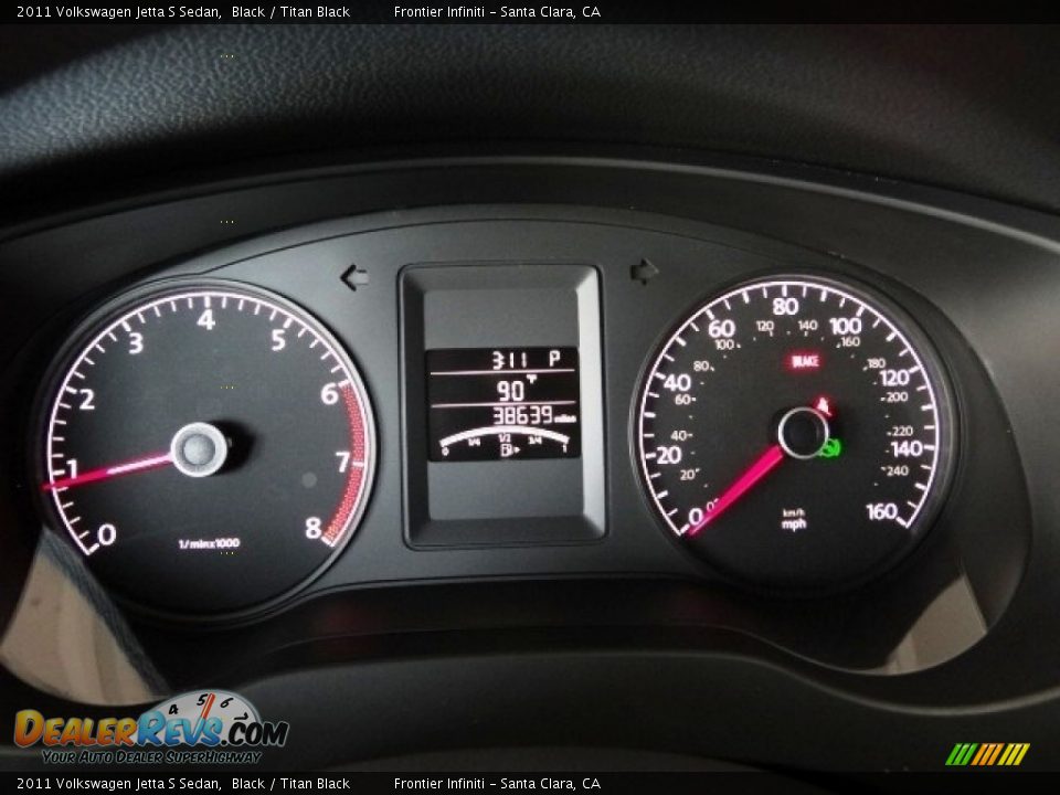 2011 Volkswagen Jetta S Sedan Black / Titan Black Photo #12