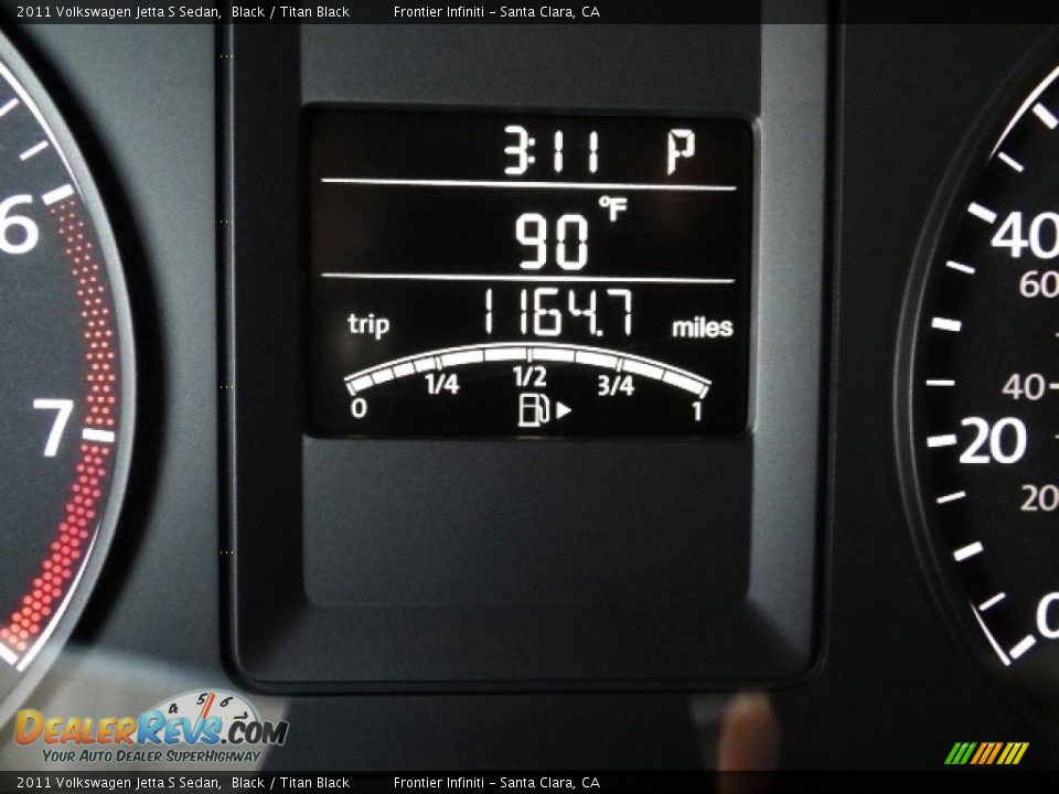 2011 Volkswagen Jetta S Sedan Black / Titan Black Photo #13