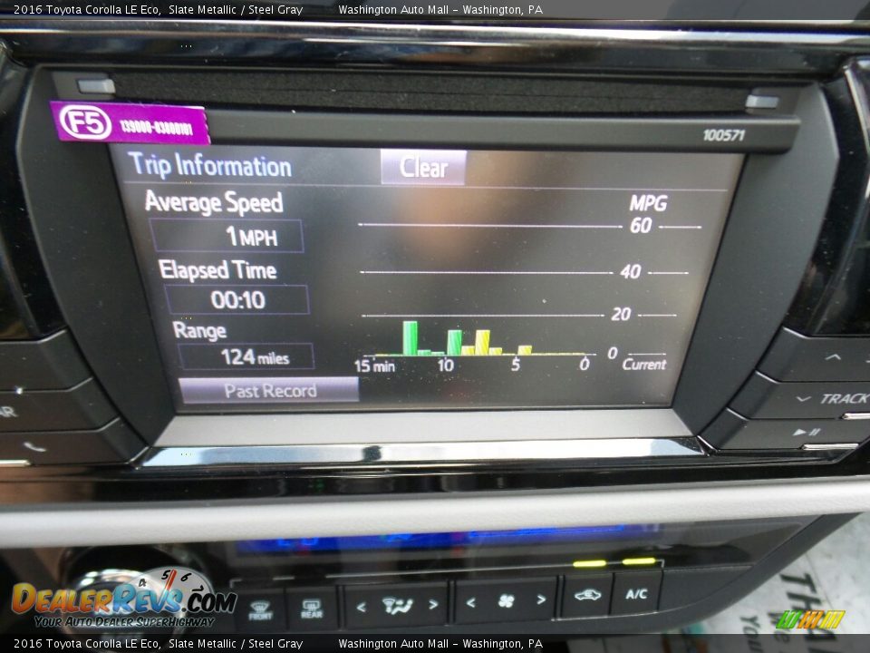 2016 Toyota Corolla LE Eco Slate Metallic / Steel Gray Photo #21
