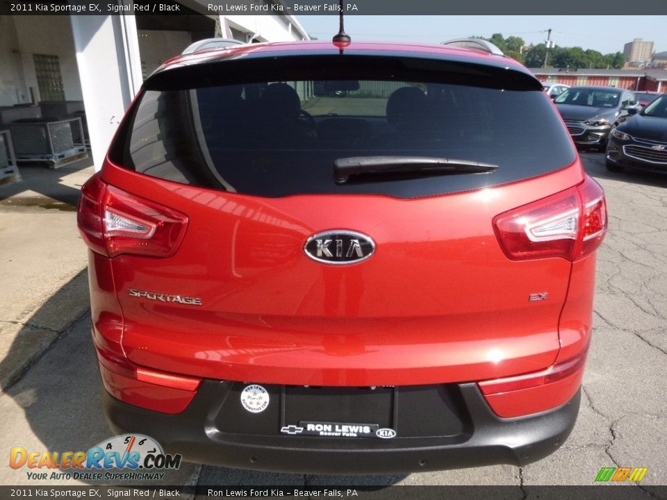 2011 Kia Sportage EX Signal Red / Black Photo #3