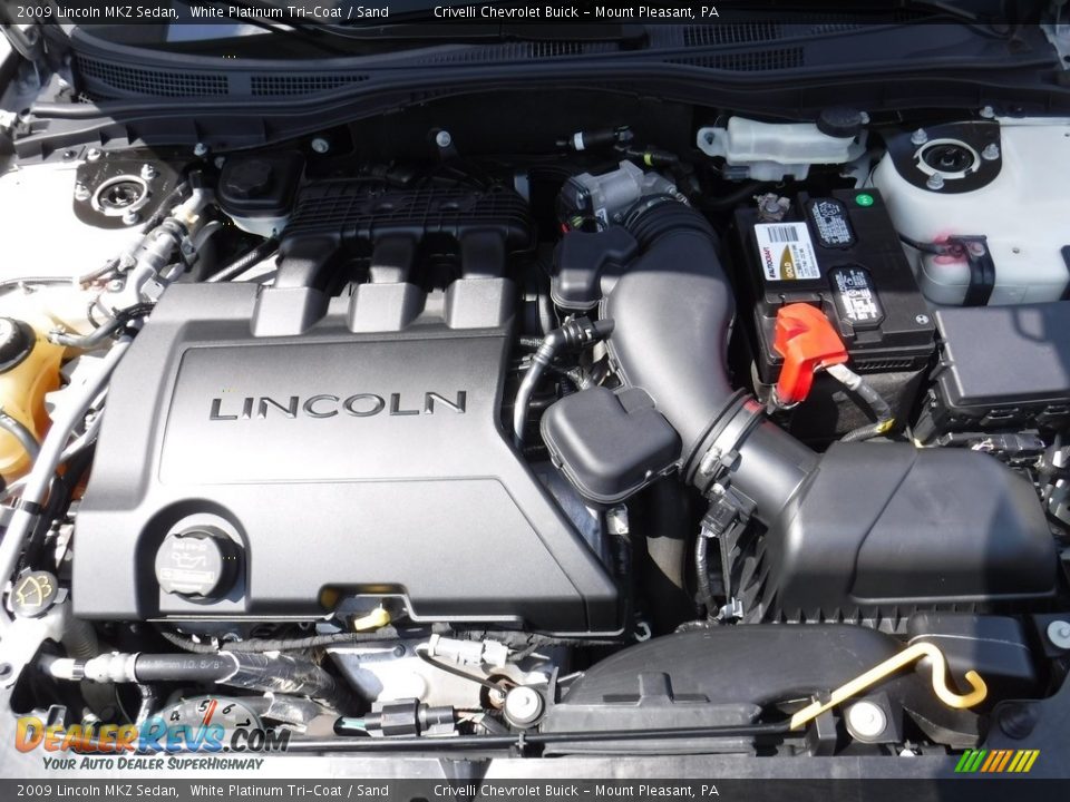 2009 Lincoln MKZ Sedan White Platinum Tri-Coat / Sand Photo #12