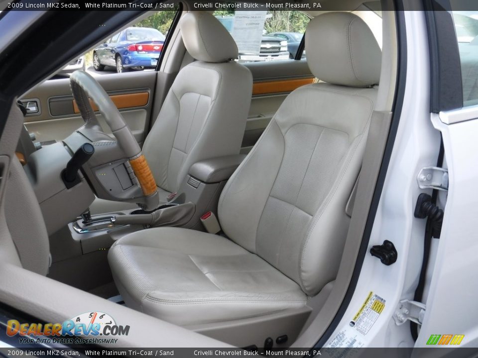 2009 Lincoln MKZ Sedan White Platinum Tri-Coat / Sand Photo #15