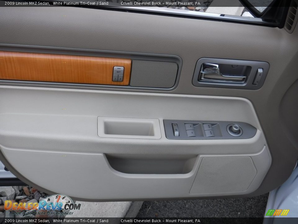 2009 Lincoln MKZ Sedan White Platinum Tri-Coat / Sand Photo #18