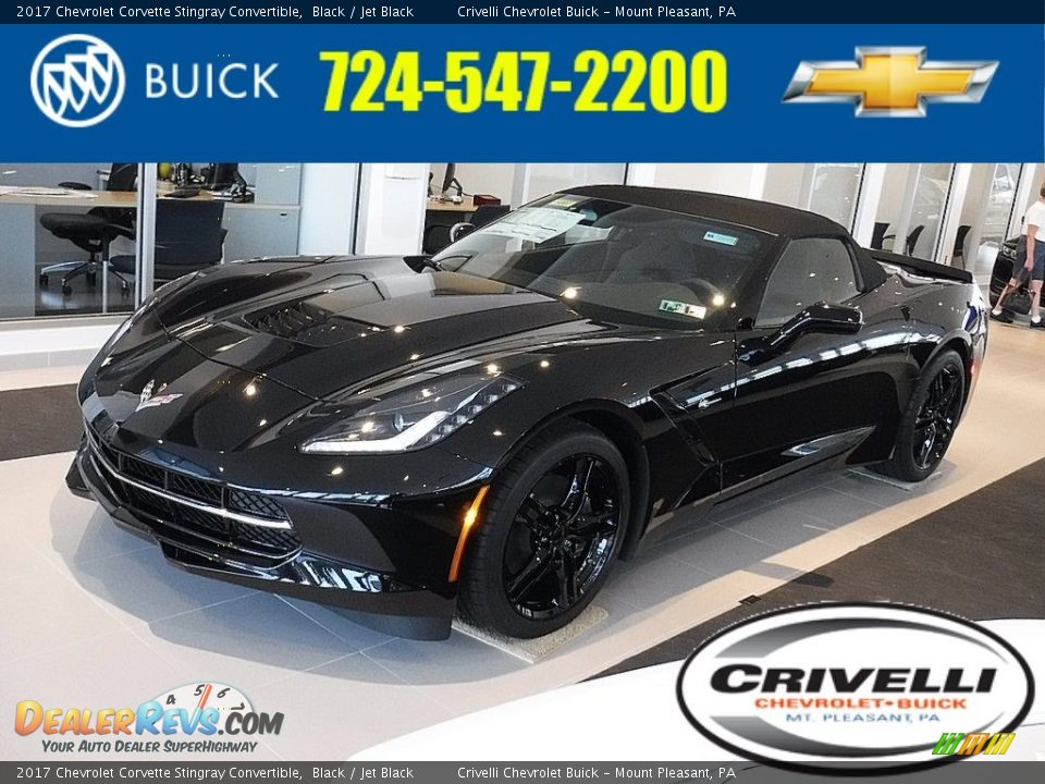 2017 Chevrolet Corvette Stingray Convertible Black / Jet Black Photo #2