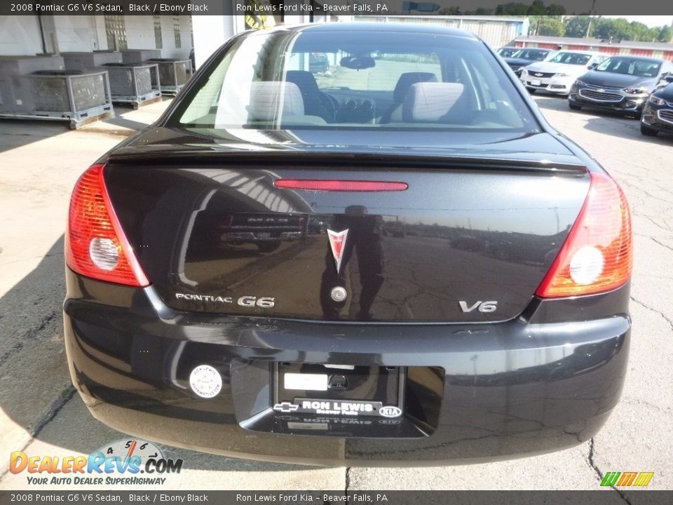 2008 Pontiac G6 V6 Sedan Black / Ebony Black Photo #4