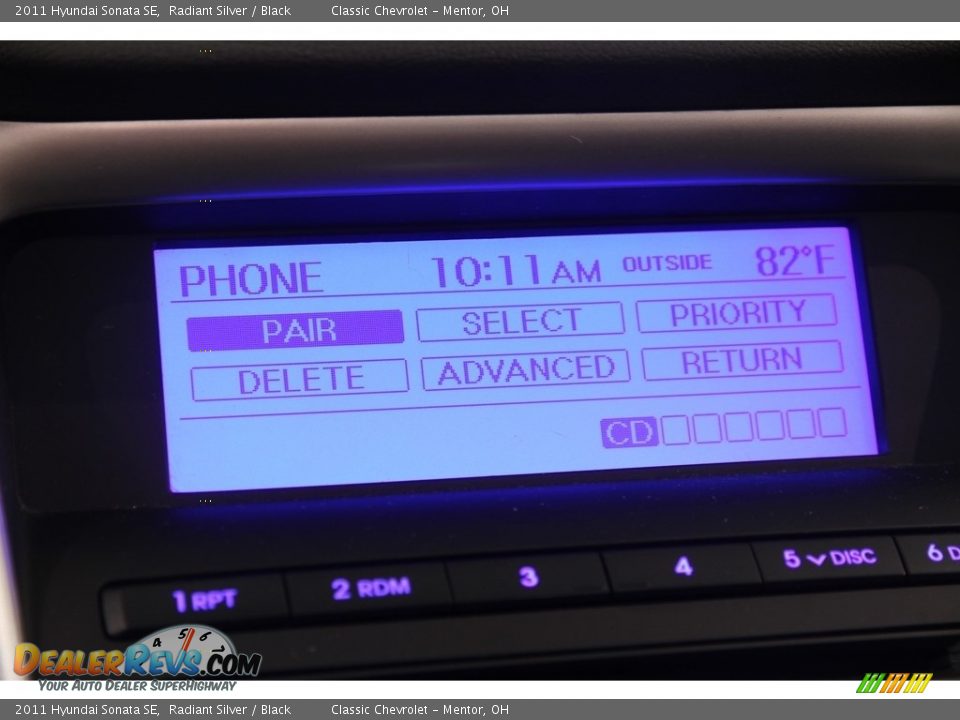 2011 Hyundai Sonata SE Radiant Silver / Black Photo #9