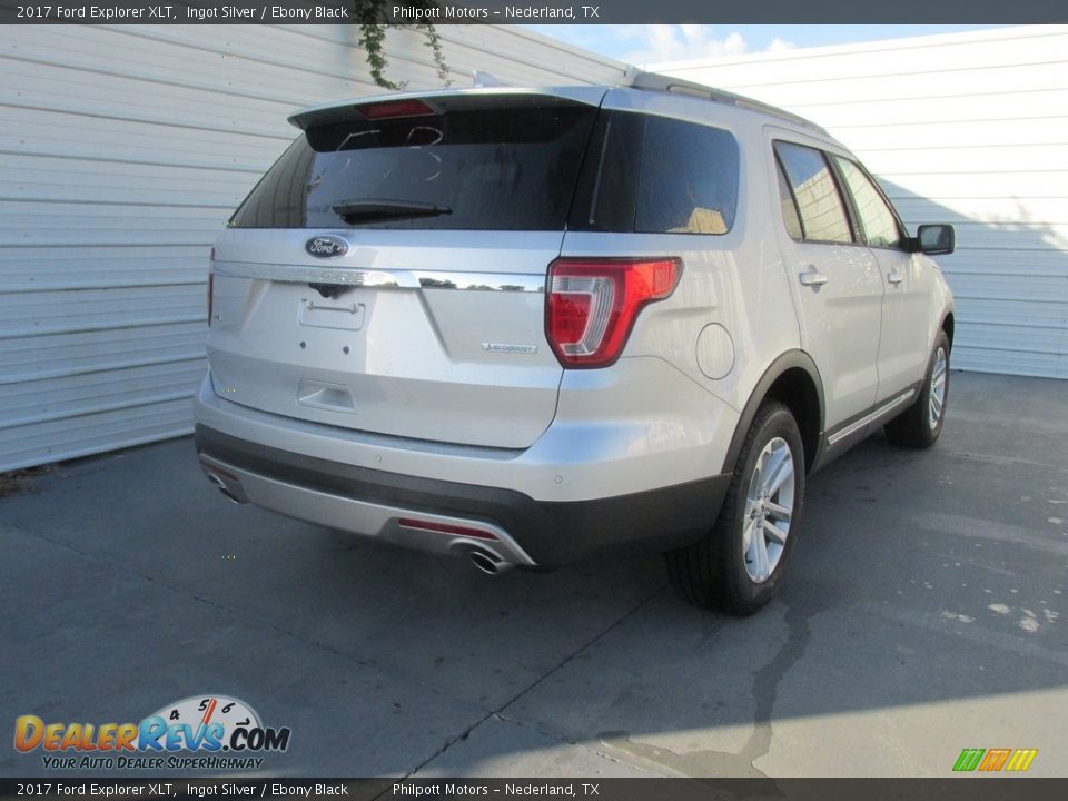 2017 Ford Explorer XLT Ingot Silver / Ebony Black Photo #4