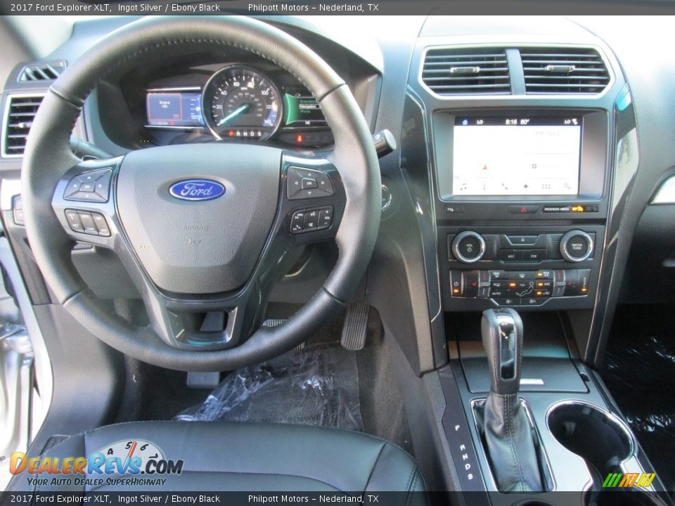 2017 Ford Explorer XLT Ingot Silver / Ebony Black Photo #25