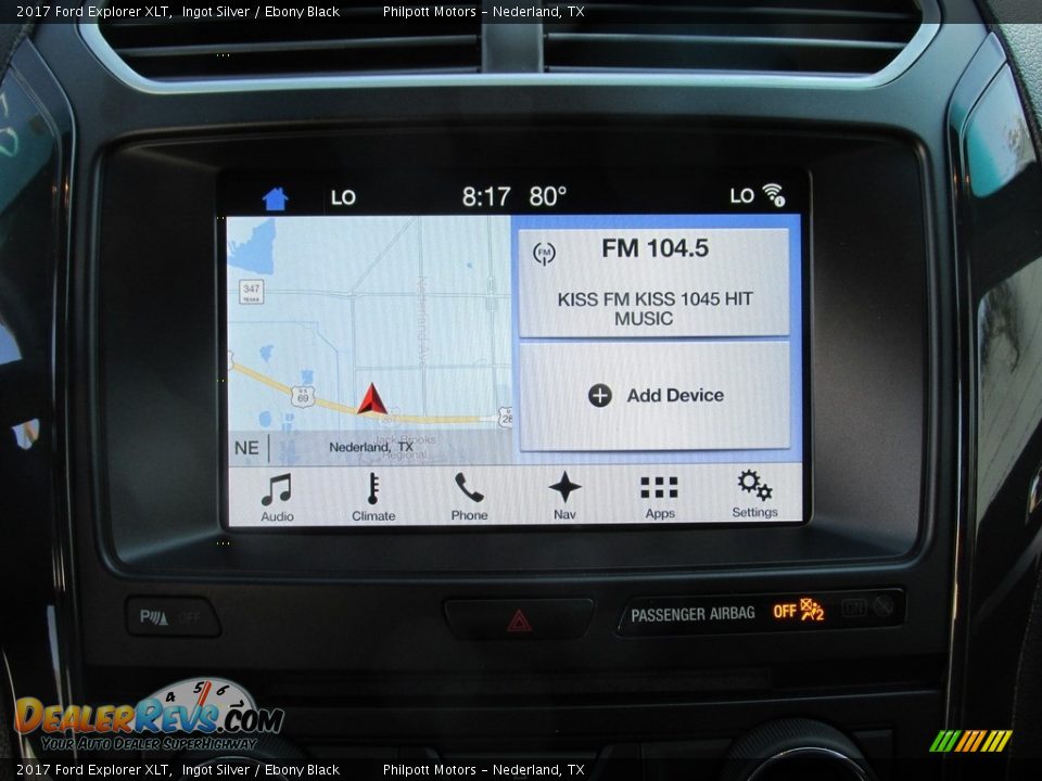 2017 Ford Explorer XLT Ingot Silver / Ebony Black Photo #27