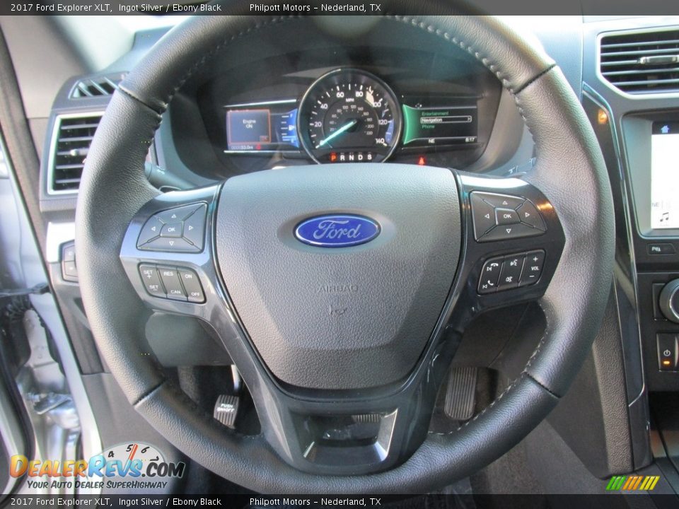 2017 Ford Explorer XLT Ingot Silver / Ebony Black Photo #31