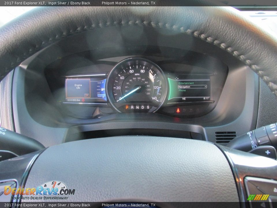 2017 Ford Explorer XLT Ingot Silver / Ebony Black Photo #32