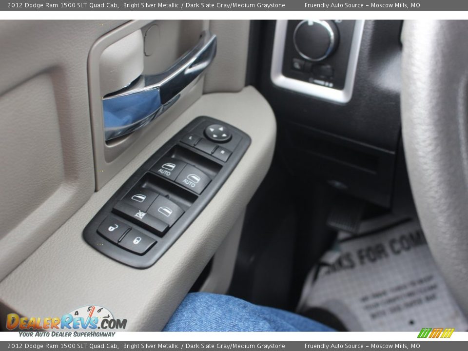 2012 Dodge Ram 1500 SLT Quad Cab Bright Silver Metallic / Dark Slate Gray/Medium Graystone Photo #9