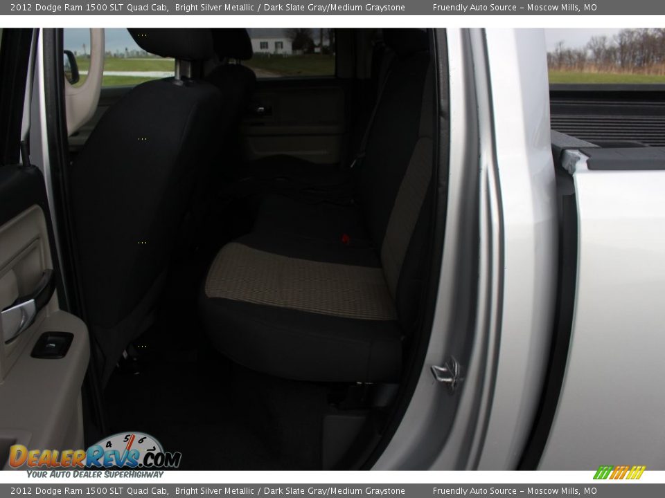 2012 Dodge Ram 1500 SLT Quad Cab Bright Silver Metallic / Dark Slate Gray/Medium Graystone Photo #18