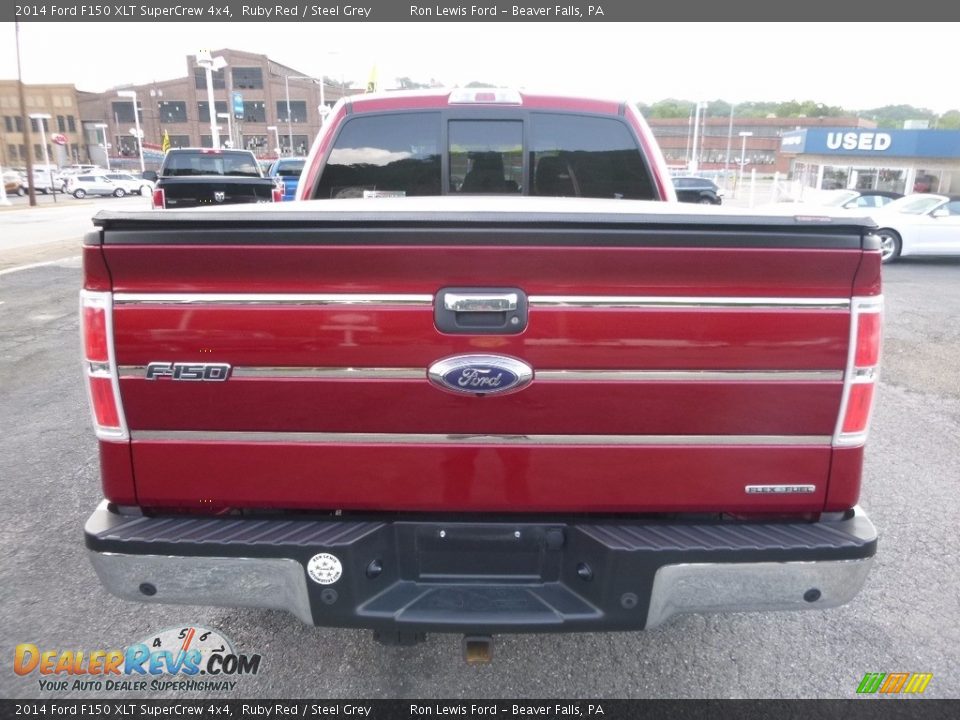 2014 Ford F150 XLT SuperCrew 4x4 Ruby Red / Steel Grey Photo #3