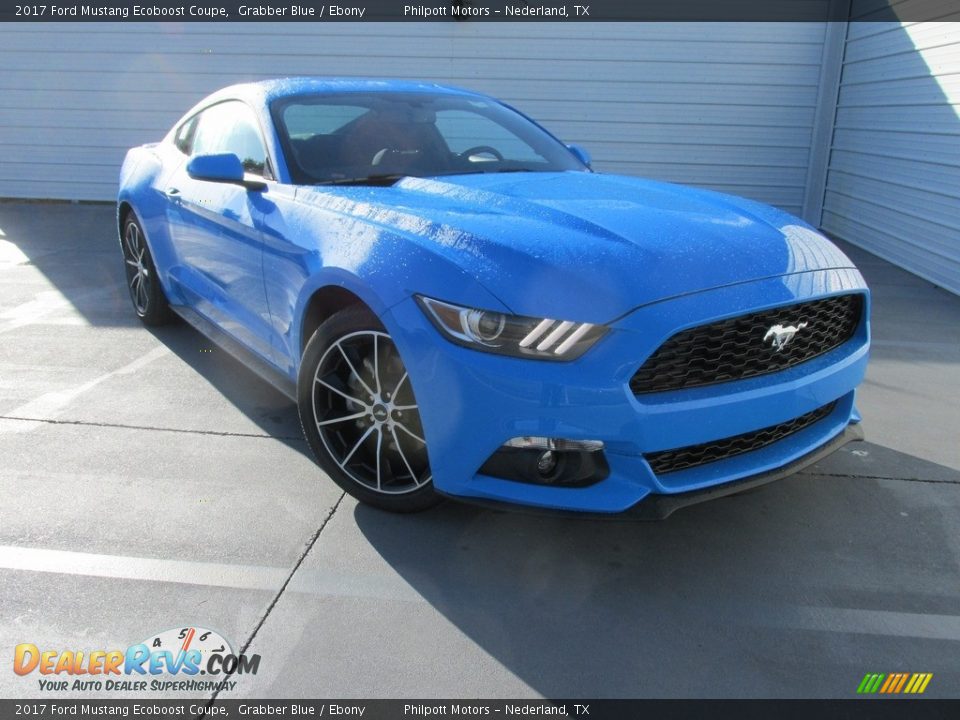2017 Ford Mustang Ecoboost Coupe Grabber Blue / Ebony Photo #1