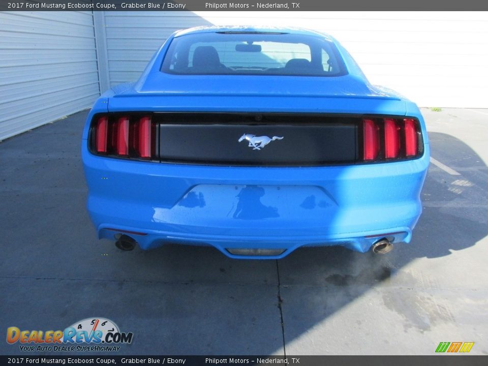 2017 Ford Mustang Ecoboost Coupe Grabber Blue / Ebony Photo #5