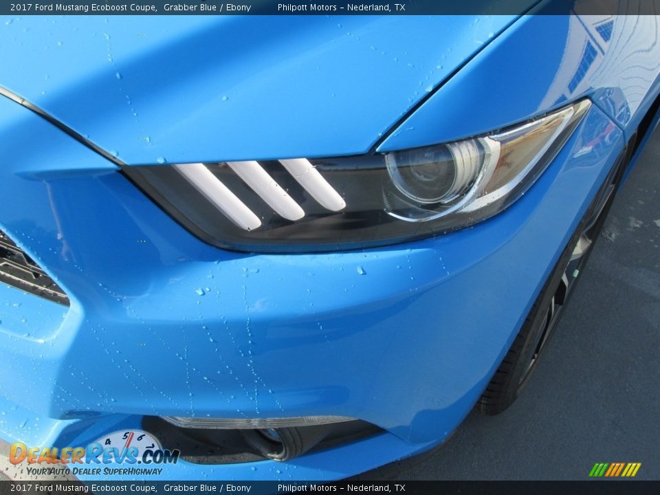 2017 Ford Mustang Ecoboost Coupe Grabber Blue / Ebony Photo #9