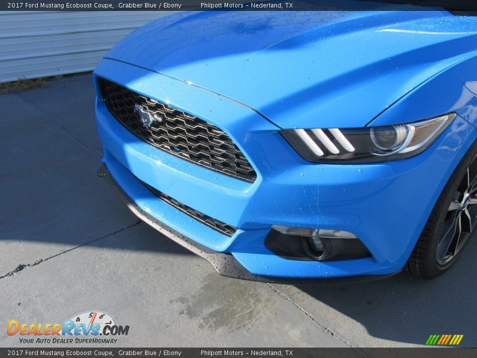 2017 Ford Mustang Ecoboost Coupe Grabber Blue / Ebony Photo #10