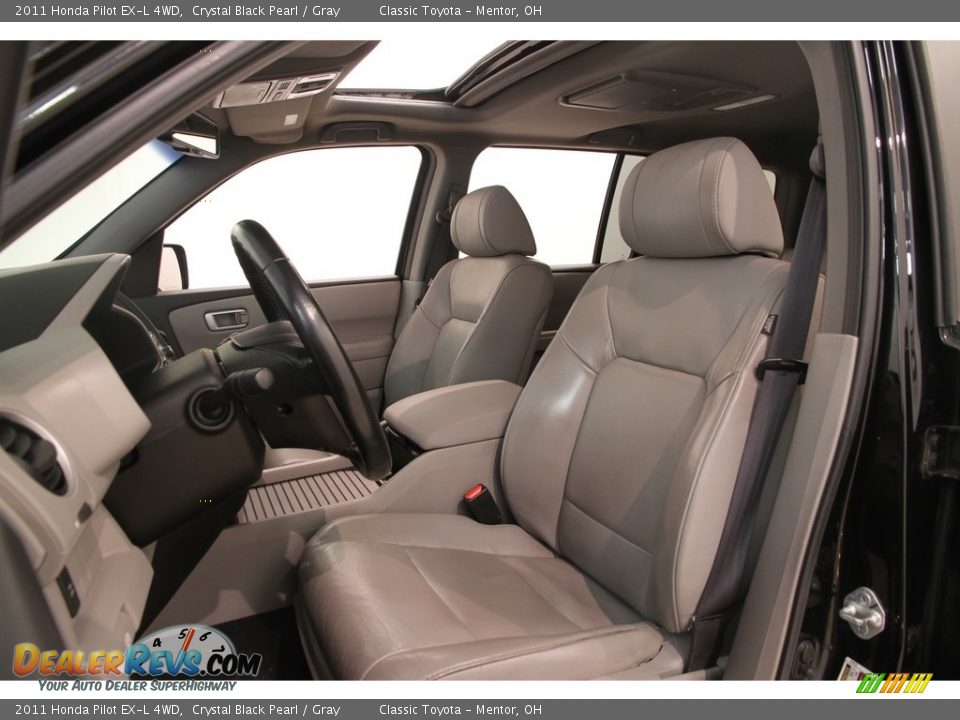 2011 Honda Pilot EX-L 4WD Crystal Black Pearl / Gray Photo #5