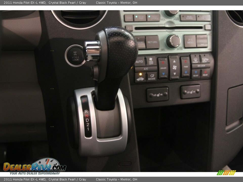 2011 Honda Pilot EX-L 4WD Crystal Black Pearl / Gray Photo #10