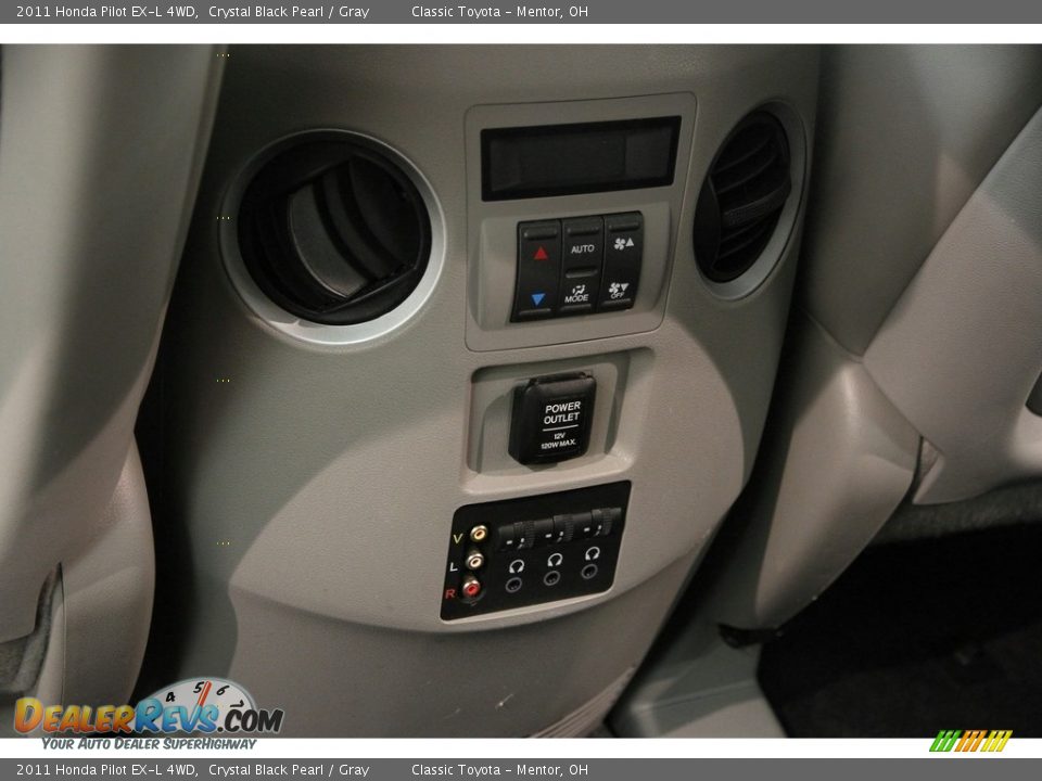 2011 Honda Pilot EX-L 4WD Crystal Black Pearl / Gray Photo #16