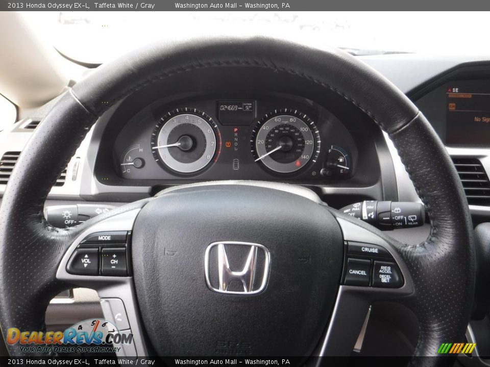 2013 Honda Odyssey EX-L Taffeta White / Gray Photo #18