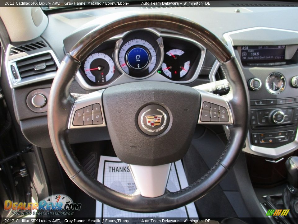 2012 Cadillac SRX Luxury AWD Gray Flannel Metallic / Ebony/Ebony Photo #11