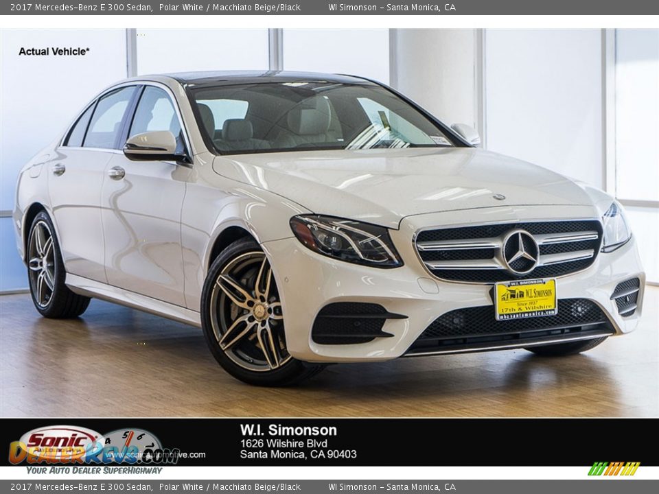 2017 Mercedes-Benz E 300 Sedan Polar White / Macchiato Beige/Black Photo #1