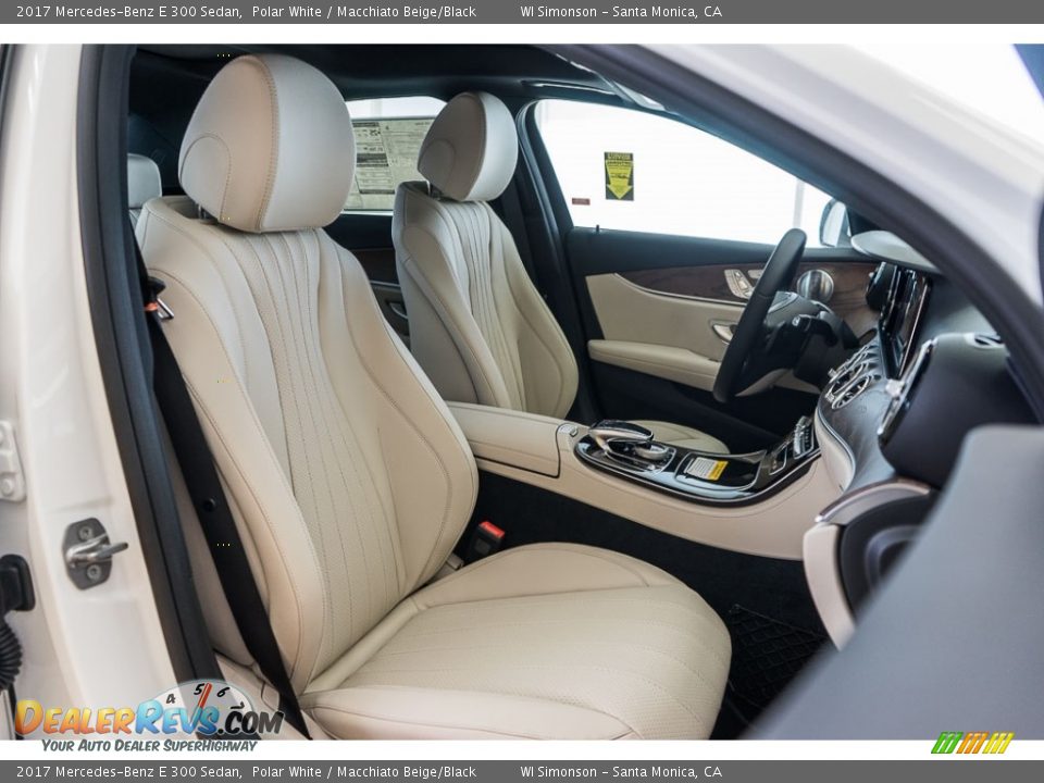 2017 Mercedes-Benz E 300 Sedan Polar White / Macchiato Beige/Black Photo #2