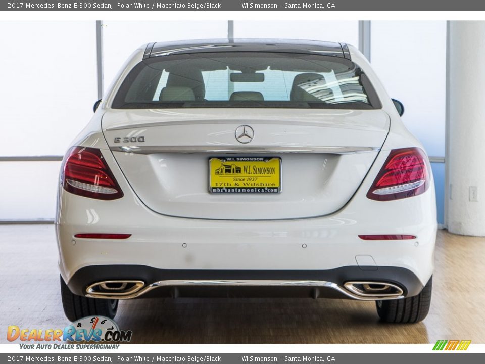 2017 Mercedes-Benz E 300 Sedan Polar White / Macchiato Beige/Black Photo #4