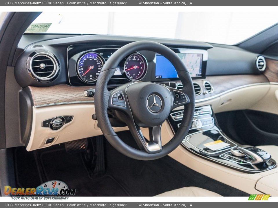 2017 Mercedes-Benz E 300 Sedan Polar White / Macchiato Beige/Black Photo #5