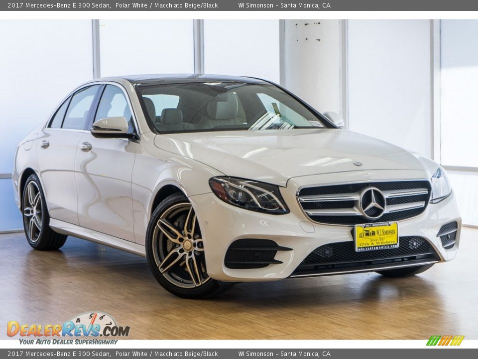 2017 Mercedes-Benz E 300 Sedan Polar White / Macchiato Beige/Black Photo #12